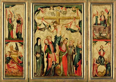 Triptyque représentant la Crucifixion du Christ, vers 1350 (tempera et feuille d